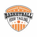 Awesome design for basketball games using orange and black Royalty Free Stock Photo