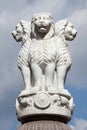 Lion Capital of the Pillars of Ashoka from Sarnath. Royalty Free Stock Photo