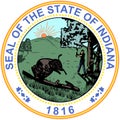 State Emblem of Indiana. USA. America