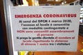 State of emergency because of Coronavirus in South Tyrol, Italy. City of Merano on 03/12/2020