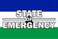 State of Emergency on Lesotho Flag