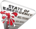 State of Emergency Thermometer Measure Problem Crisis Level Royalty Free Stock Photo