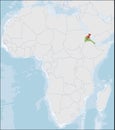 State of Eritrea location on Africa map