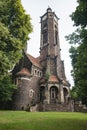 State evangelical Art Nouveau church Hrob with tower, Czech