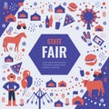 State Fair Illustration. Vector detail illustration of State Fair. Royalty Free Stock Photo
