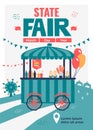 State Fair Poster. Design With Food Market