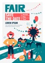 State Fair Poster. Vector detail illustration of State Fair. Royalty Free Stock Photo