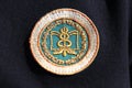 State fiscal service of Ukraine chevron sewn on the sleeve of the fiscal officer uniform