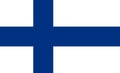 State flag of Finland. Official Finnish flag vector icon. Flat vector. Royalty Free Stock Photo