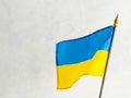 State flag of independent peaceful Ukraine. Freedom, patriotism, independence, sovereignty, Russian aggression, killings of Royalty Free Stock Photo