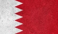 State flag of the Kingdom of Bahrain on a plastered wall