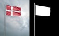 State flag of the Kingdom of Denmark with alpha channel