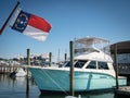 North Carolina Flag at a Marina