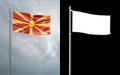 State flag of the Republic of Macedonia Royalty Free Stock Photo