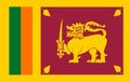 The state flag of Sri Lanka waving in the wind