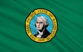 State Flag of Washington - the state in the northwest United Sta