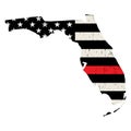 State of Florida Firefighter Support Flag Illustration