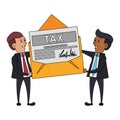 State government taxes business cartoon