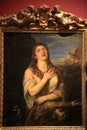 Titian Tiziano Vecellio. The Repentant Mary Magdalene. 1560s. Hermitage collection. Close up Royalty Free Stock Photo