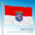 State of Hesse lander flag, federal state of Germany