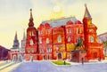 State Historical Museum on Red Square in Moscow, Russia. Royalty Free Stock Photo
