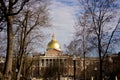 State house of Massachusetts in Boston Royalty Free Stock Photo