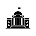 State institution black glyph icon Royalty Free Stock Photo