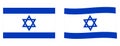 State of Israel flag. Simple and slightly waving version. Royalty Free Stock Photo
