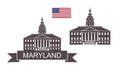 State of Maryland. State Capitol of Maryland, Annapolis Royalty Free Stock Photo