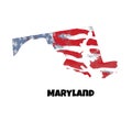 State of Maryland. United States Of America. Vector illustration Royalty Free Stock Photo