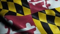 State of Maryland Waving Flag in 3D Royalty Free Stock Photo