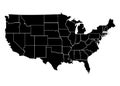 State Massachusetts on USA territory map. White background. Vector illustration Royalty Free Stock Photo