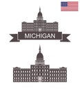 State of Michigan. Capital Building Lansing Michigan Royalty Free Stock Photo