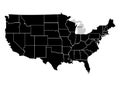 State Michigan on USA territory map. White background. Vector illustration Royalty Free Stock Photo