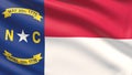 State of North Carolina flag. Flags of the states of USA.