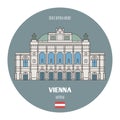 State Opera House in Vienna, Austria. Architectural symbols of European cities