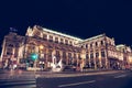 State Opera in Vienna Austria at night Royalty Free Stock Photo