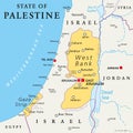 State of Palestine Political Map