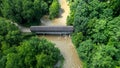 State road covered bridge in Ashtabula county Ohio Royalty Free Stock Photo