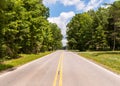 State route 62 in Venango County, Pennsylvania on a sunny summer day