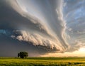 The state of the sky when a storm is brewing generative ai Royalty Free Stock Photo