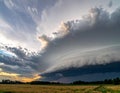 The state of the sky when a storm is brewing generative ai Royalty Free Stock Photo