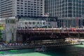 The State Street Bridge over the Chicago River Crowded with People Royalty Free Stock Photo