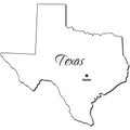State of Texas Outline Royalty Free Stock Photo