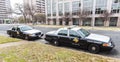 State troopers cars parked in University of Texas at Austin campus. Royalty Free Stock Photo