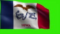 State of The United States of America, USA state, Flag of Iowa, IA, Des Moines, December 28 1846 - LOOP