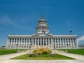 State of Utah Capitol hill complex in Salt Lake City, historic exterior rotunda dome interior, house, senate and soupreme court Royalty Free Stock Photo