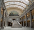 State of Utah Capitol hill complex in Salt Lake City, historic exterior rotunda dome interior, house, senate and soupreme court Royalty Free Stock Photo