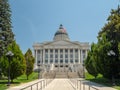 State of Utah Capitol hill complex in Salt Lake City, historic exterior rotunda dome interior, house, senate and soupreme court Royalty Free Stock Photo