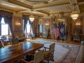 State of Utah Capitol hill complex in Salt Lake City, historic exterior rotunda dome interior, house, senate and soupreme court Royalty Free Stock Photo